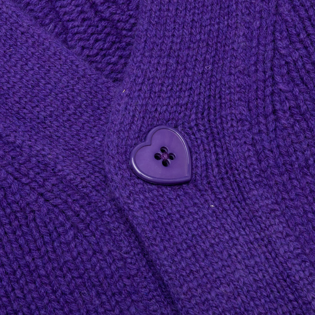 Low Gauge Knit Cardigan Purple