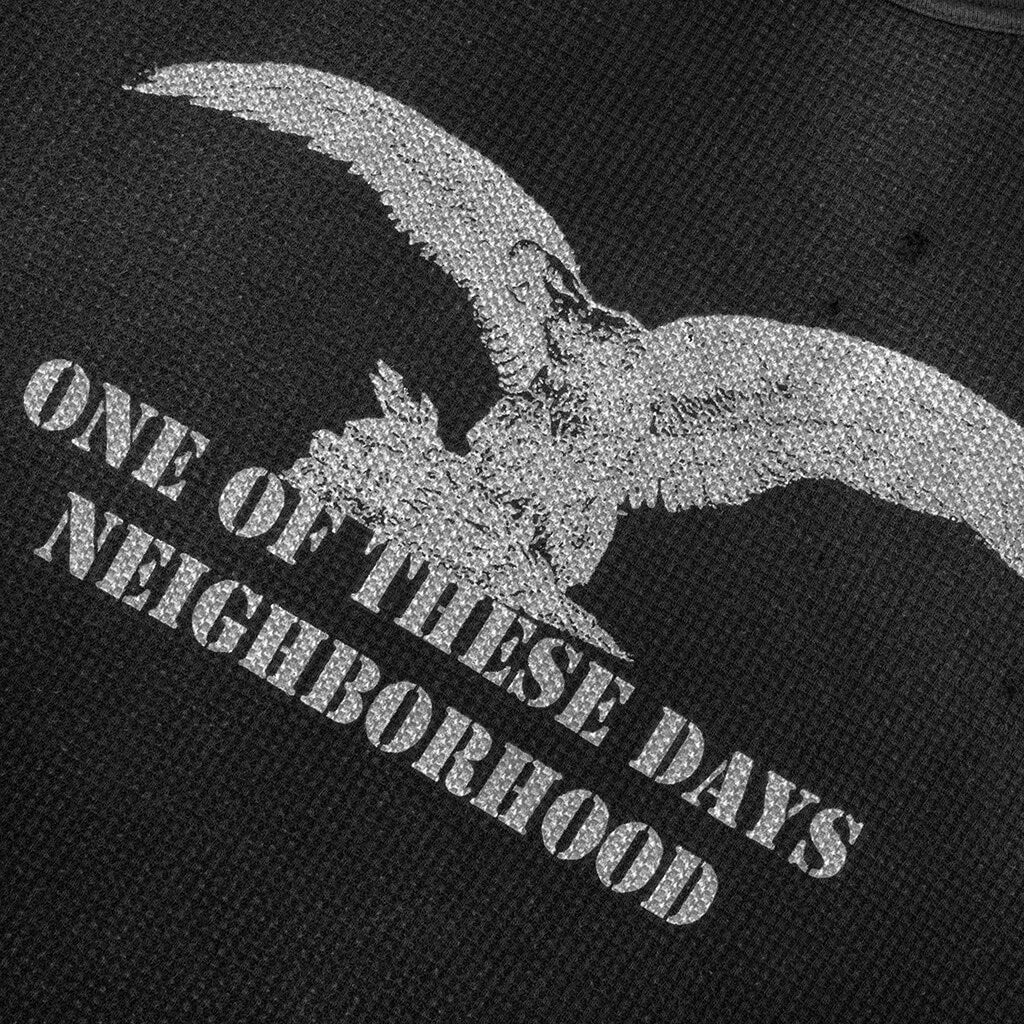 Neighborhood x One of These Days Waffle Fabric L S Crewneck Black