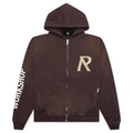 Masking Tape Initial Zip Hoodie Cedar