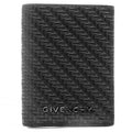 Braided Effect Leather Card Holder Black