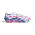 adidas Predator Elite FG Mens Firm Ground Soccer Cleats White Solar Blue Solar Pink