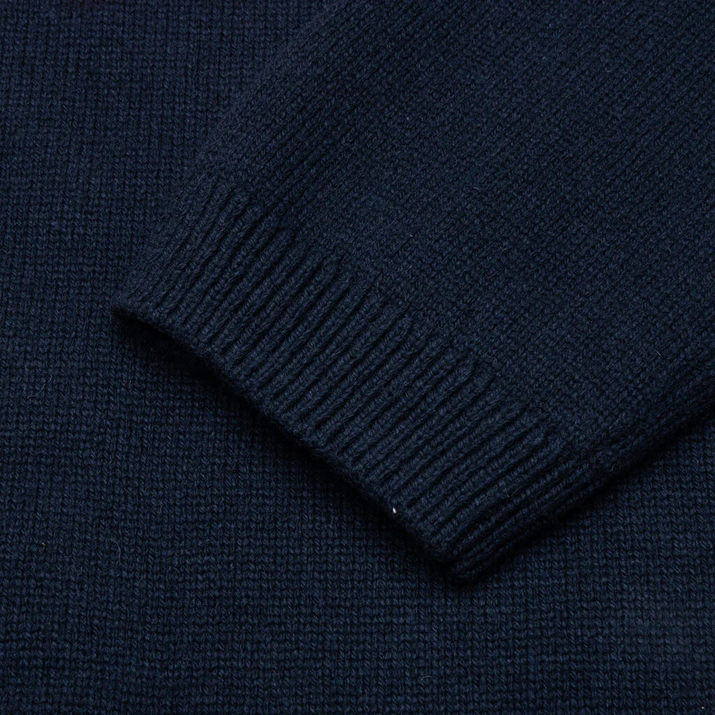 Heart Knit Sweater Navy