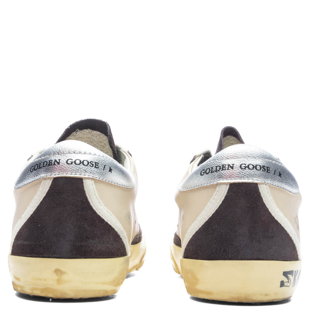 Womens Superstar Glitter Star Beige Dark Grey Grey