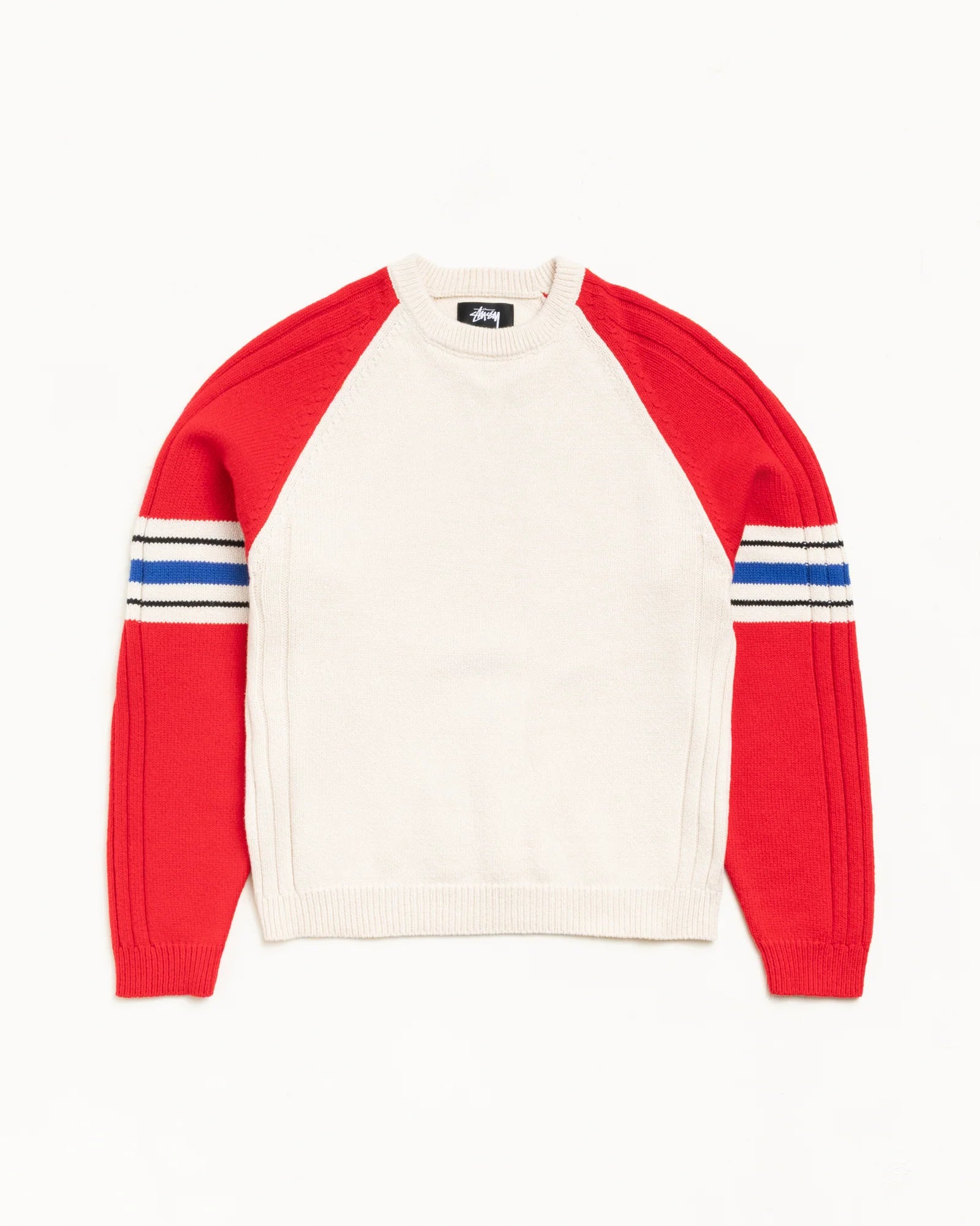 STRIPE RAGLAN CREW