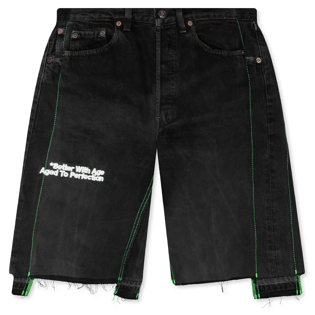 Monroe Triple Wide Denim Short Black