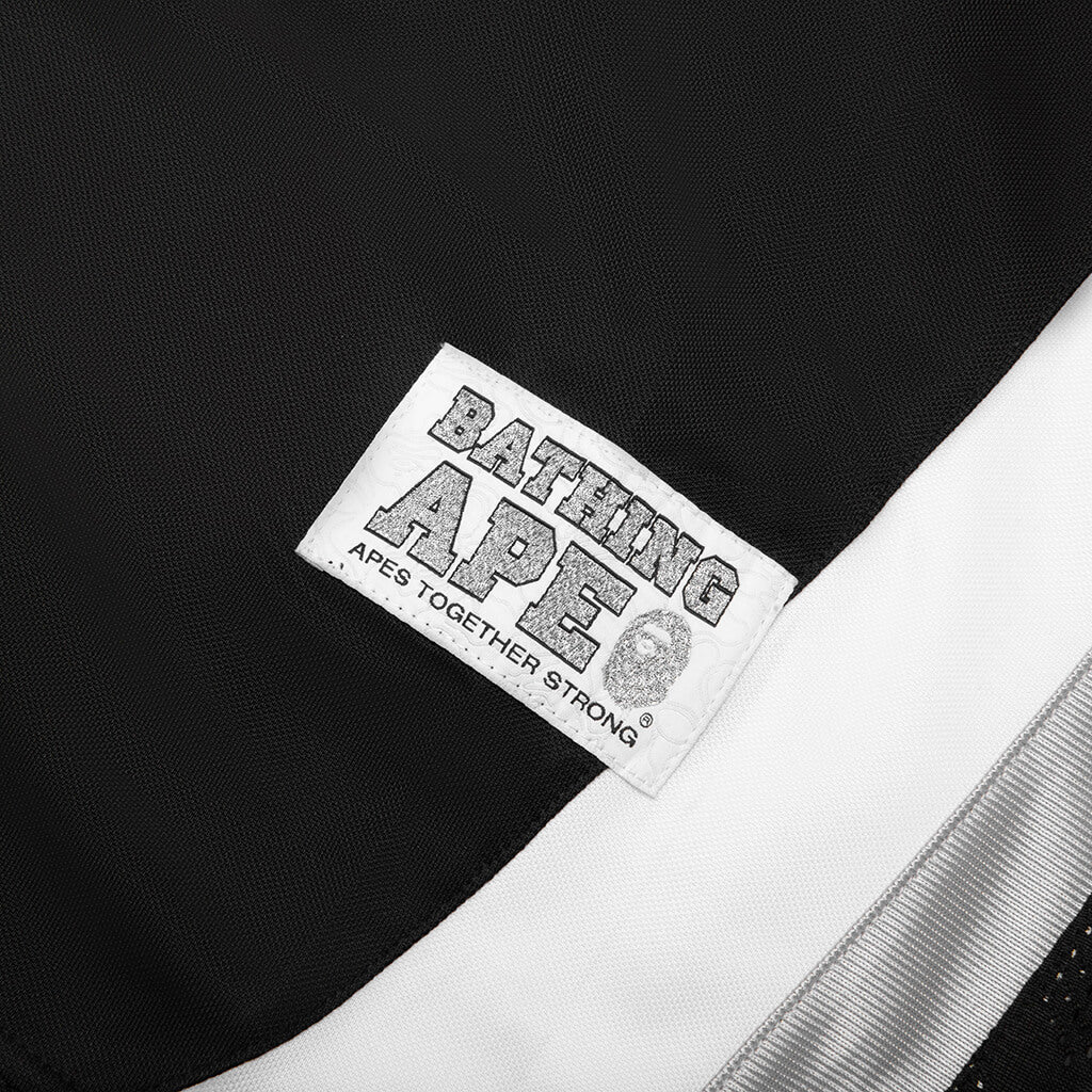 Line Camo Jacquard Logo Relaxed Fit Ice Hockey Jersey Black
