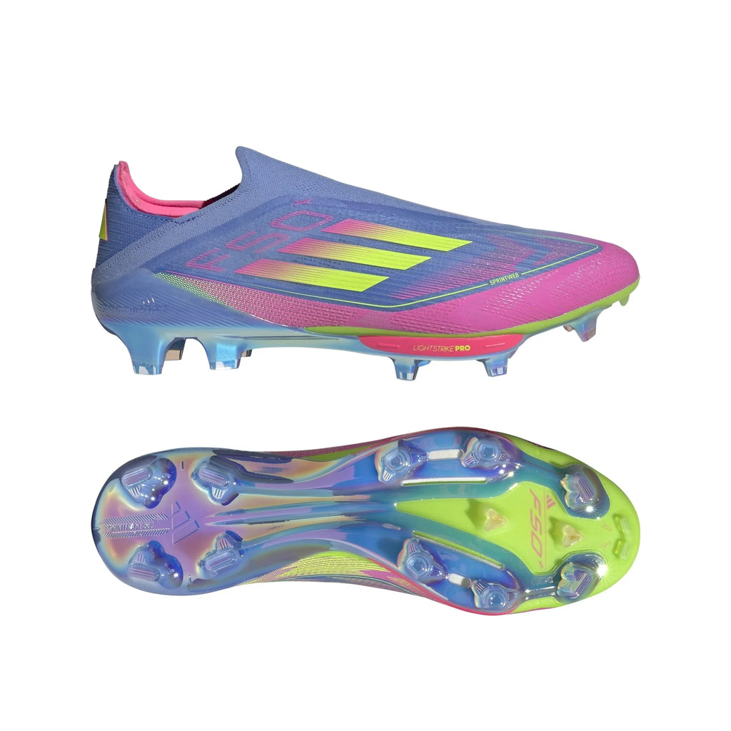 adidas F50 FG Mens Soccer Cleats Blue Fusion Lemon Pink
