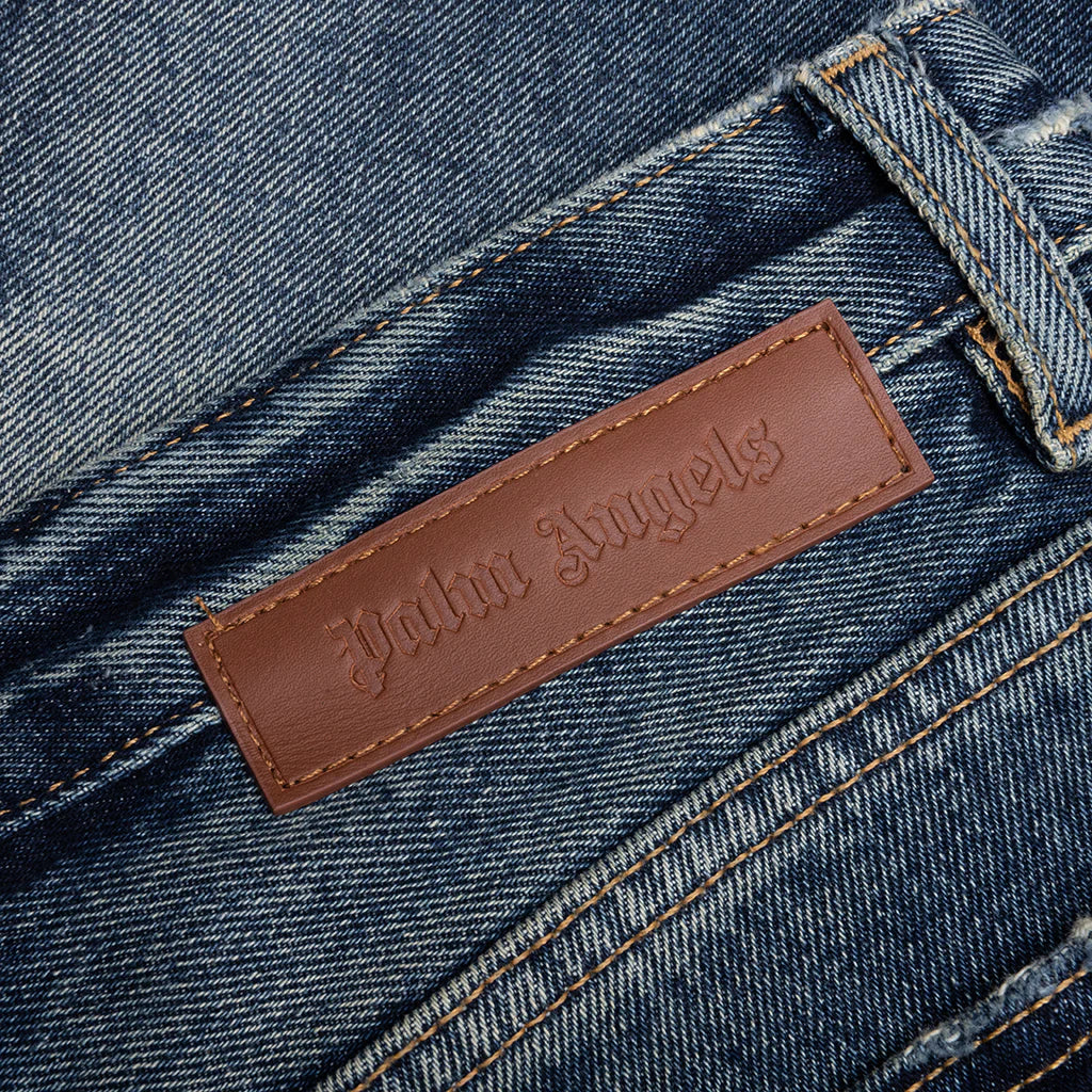 Logo Patch 5 Pockets Blue Golden Brown