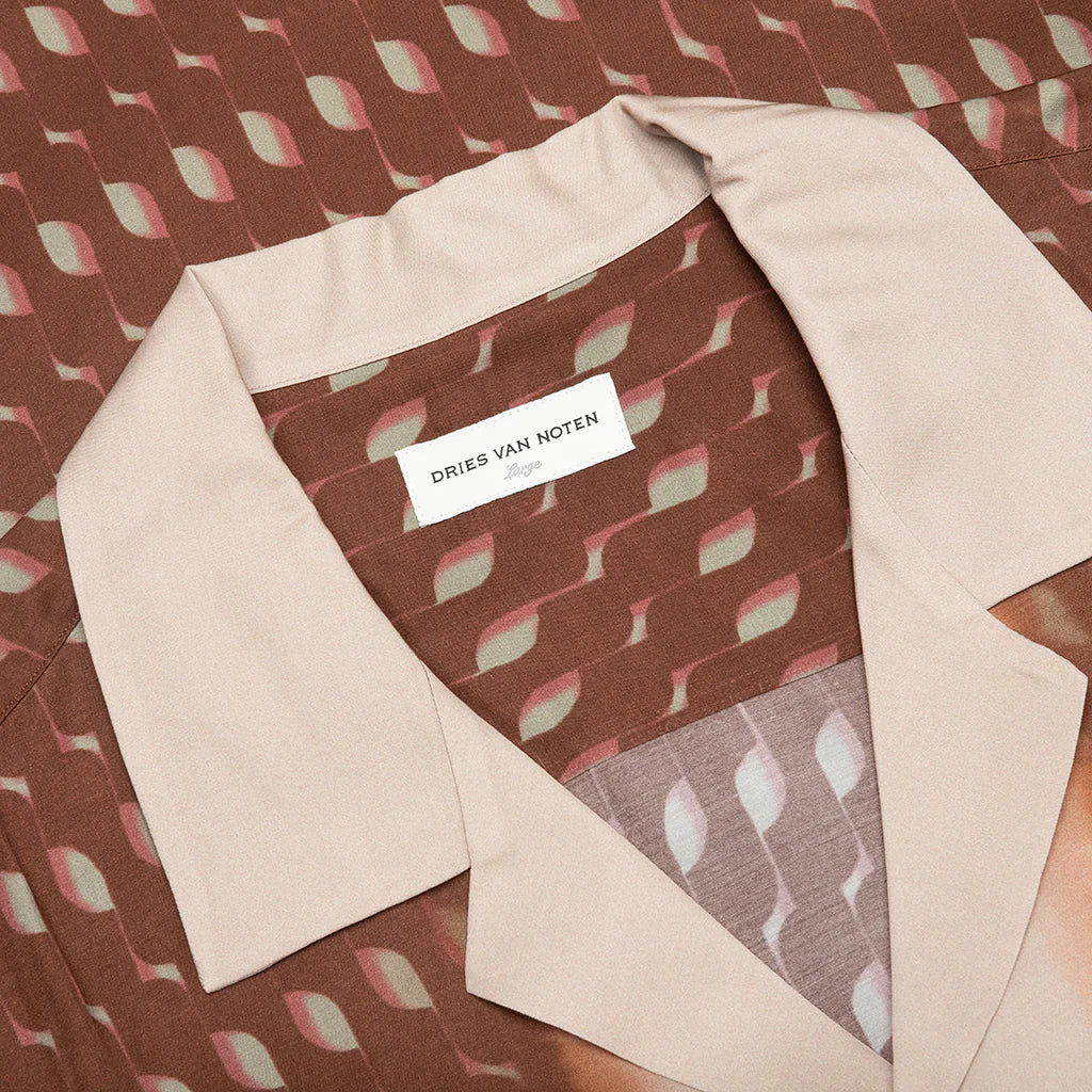 Boxy Viscose Shirt Rust