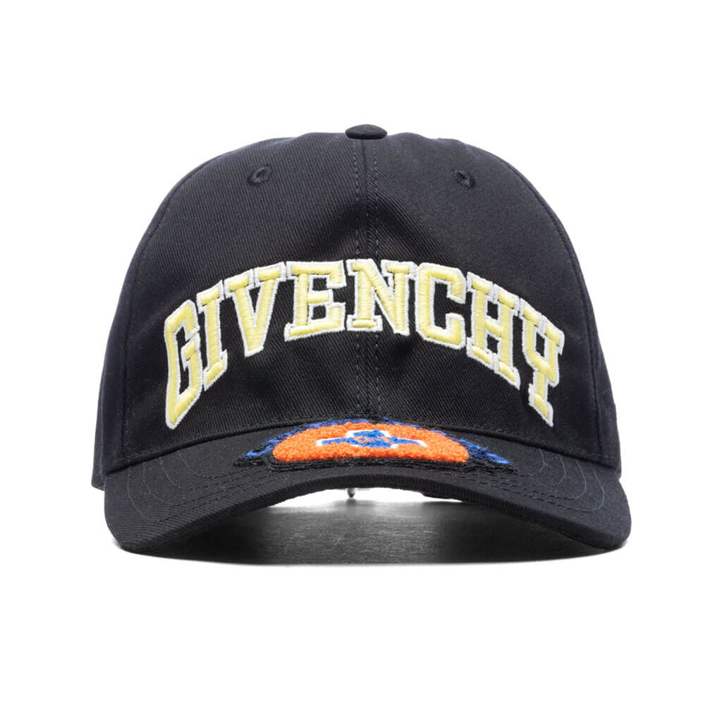 Embroidered Logo Curved Cap Black