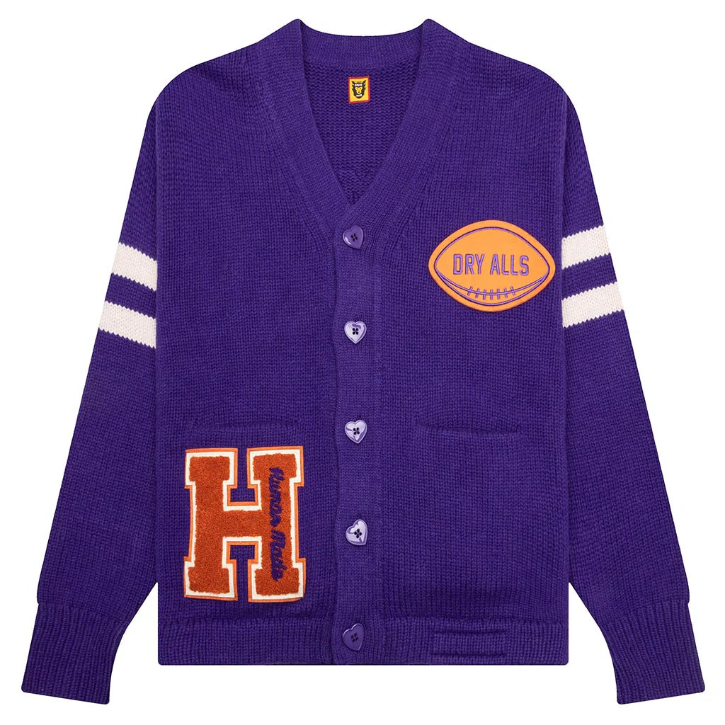 Low Gauge Knit Cardigan Purple