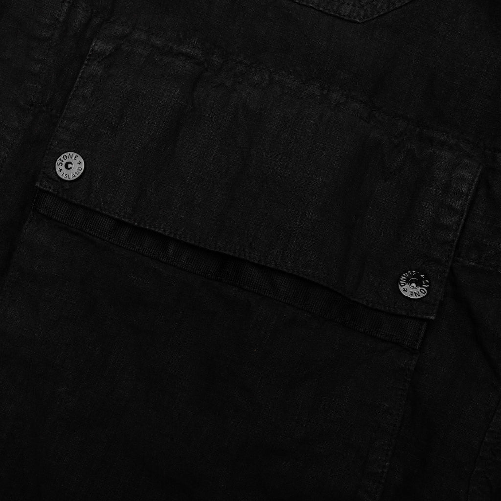 Lino Nylon Tela Field Jacket Black