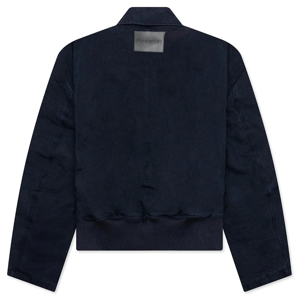 Cotton Canvas Blouson Navy