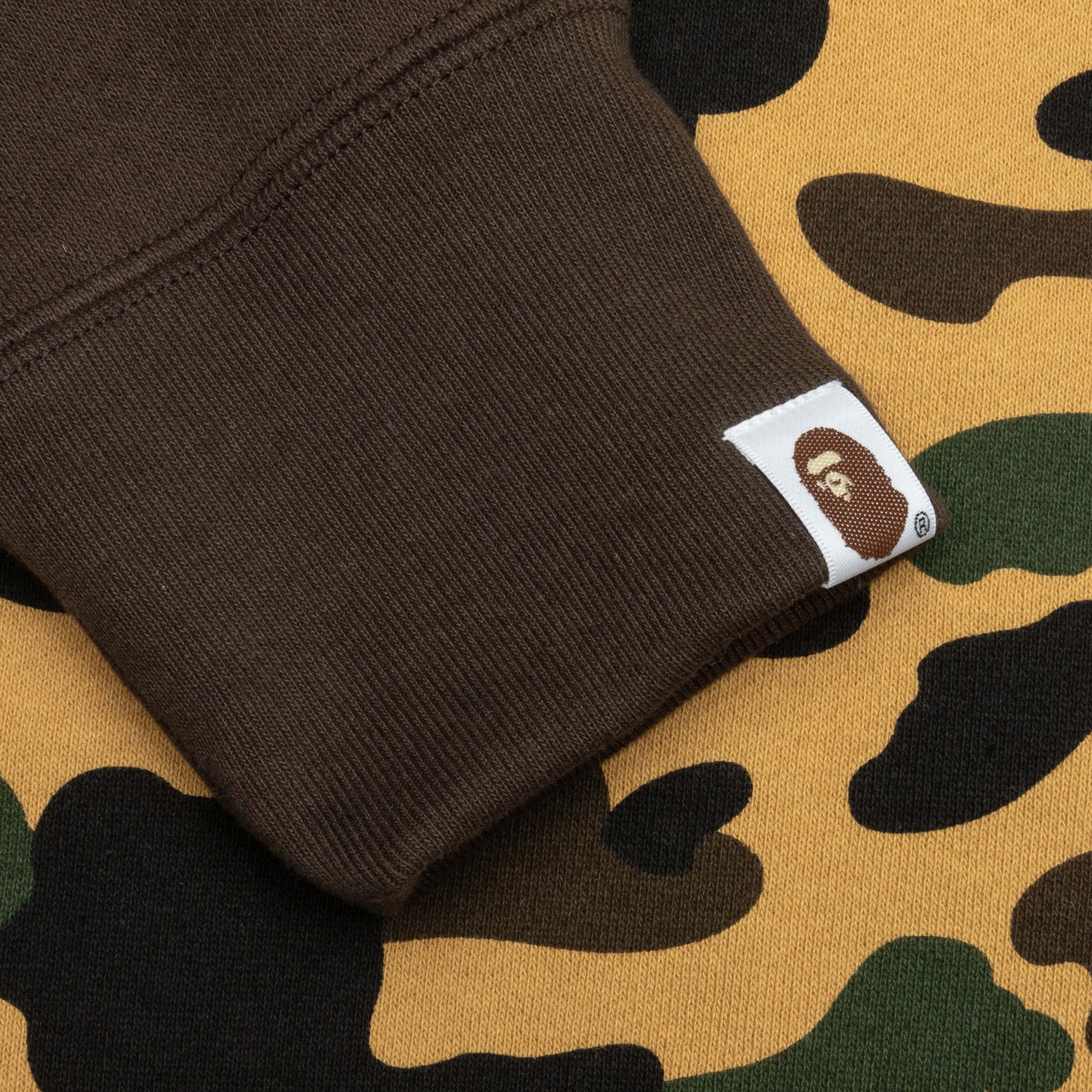 1st Camo Crazy College Full Zip Hoodie Yellow