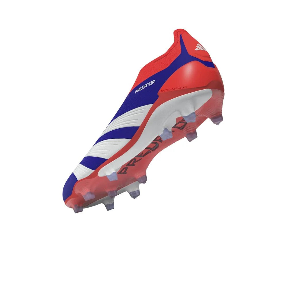 adidas Predator Elite Laceless FG Laceless Firm Ground Soccer Cleats Lucid Blue White Solar Red