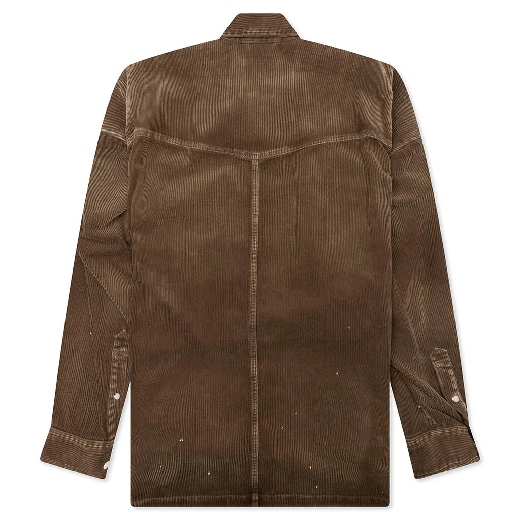 Aged Corduroy Shirt Brown