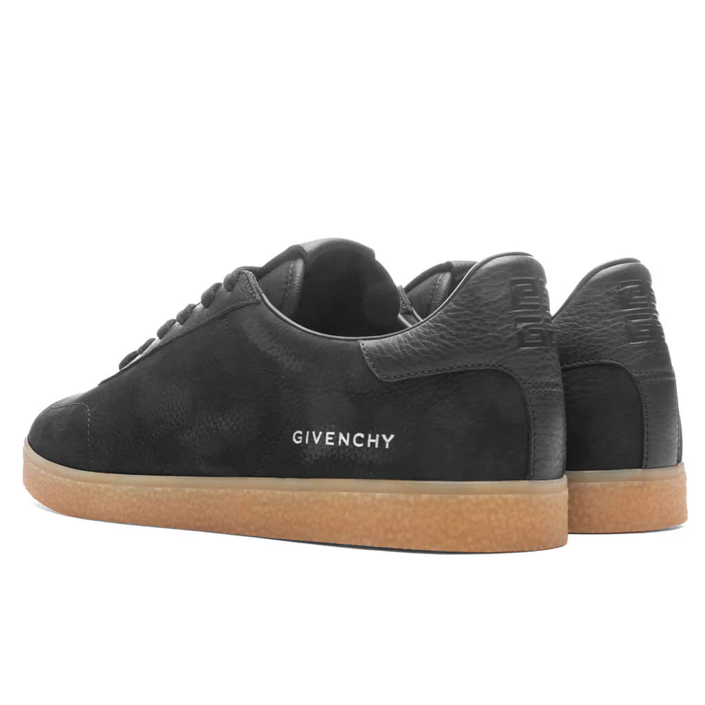 Town Nubuck and Leather Sneakers Black