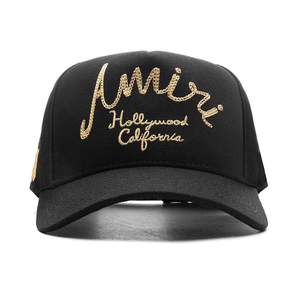 Amiri Hollywood Canvas Hat Black