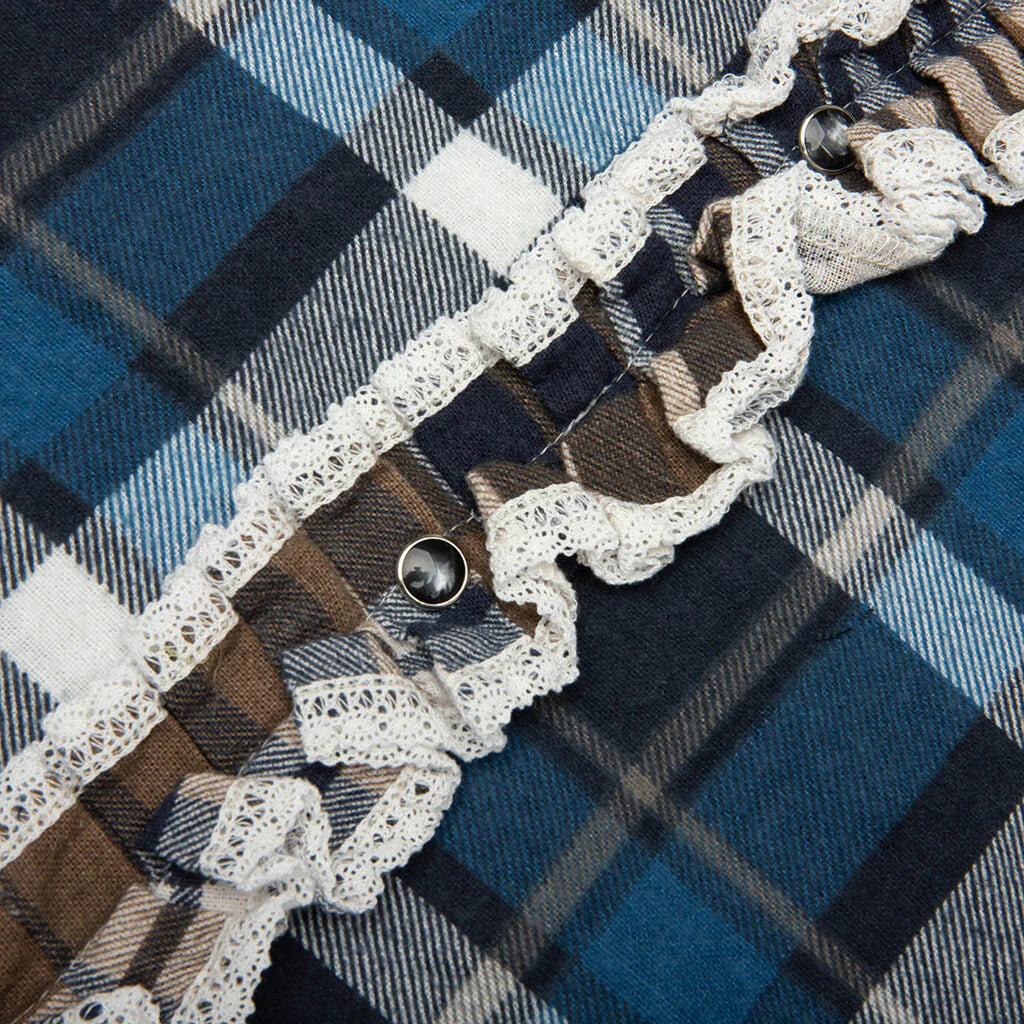 5 Cuts Frill Flannel Shirt Assorted