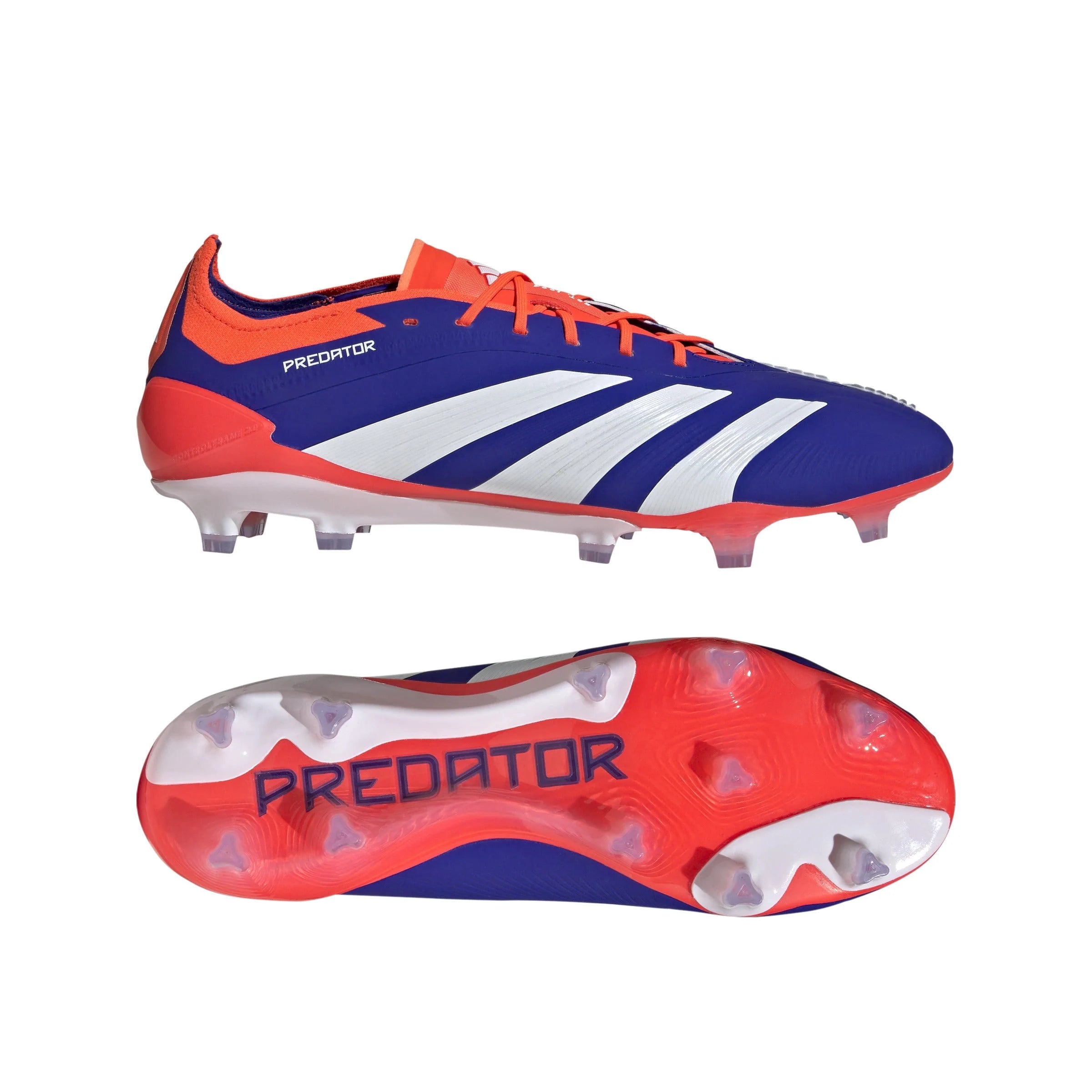 adidas Predator Elite FG Mens Firm Ground Soccer Cleats Lucid Blue White Solar Red