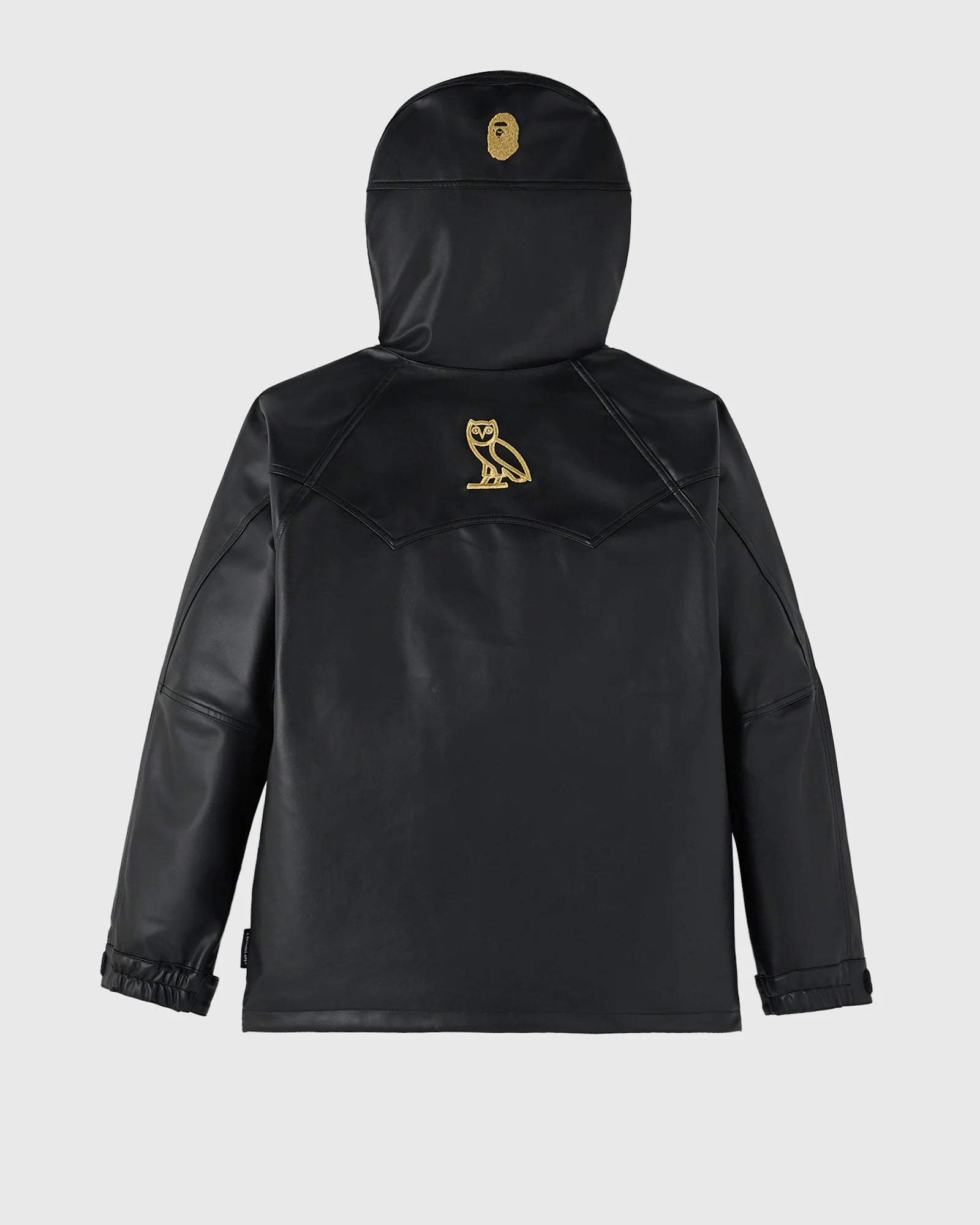 BAPE Faux Leather Snowboard Jacket Black