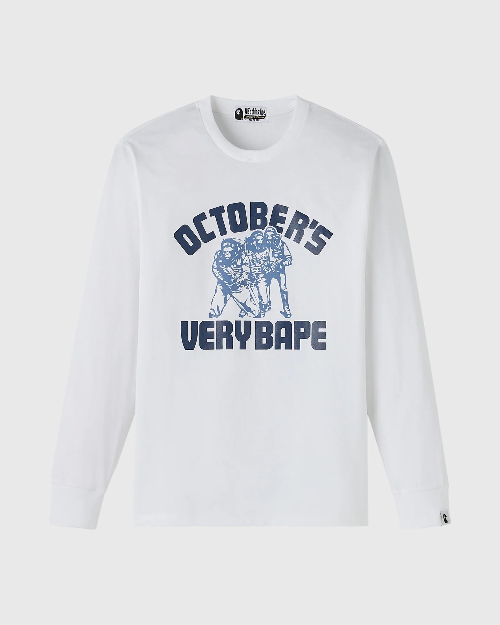 BAPE Generals Long Sleeve Tee White