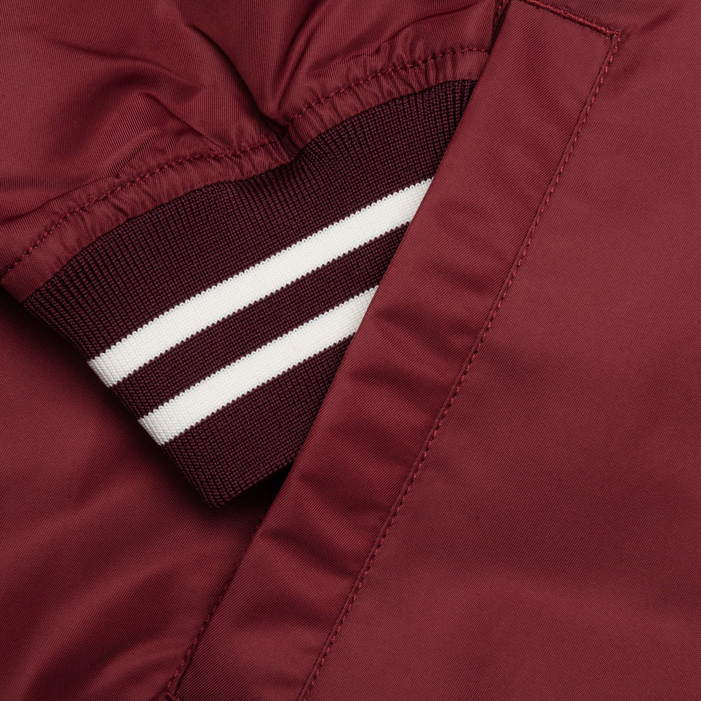 Nylon Stadium Jacket Burgundy