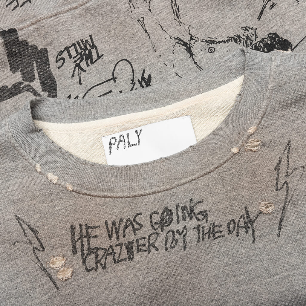 Pumping Iron Crewneck Sweatshirt Heather Grey