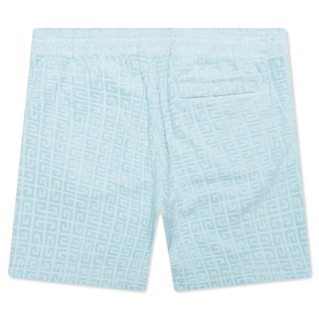 4G Cotton Towelling Bermuda Shorts Sky Blue