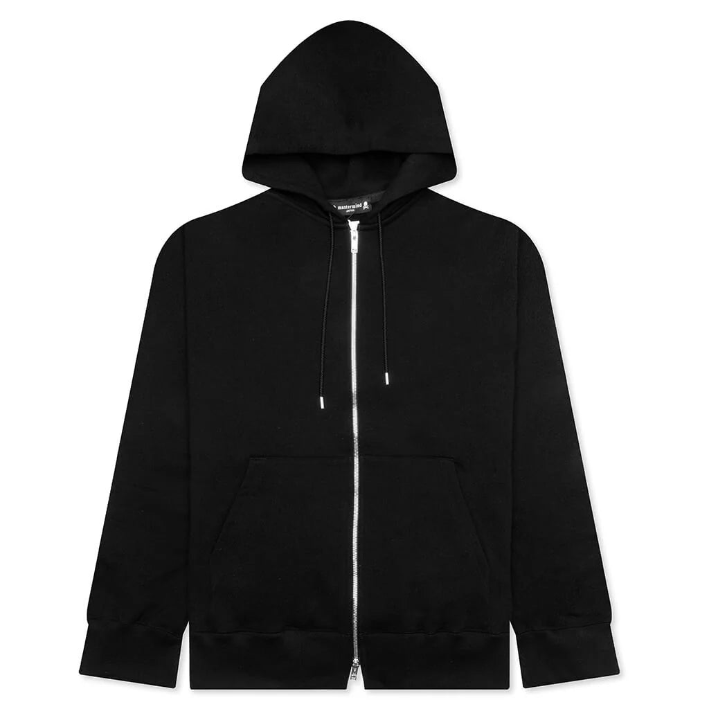 Glass Beaded Full Zip Hoodie Black