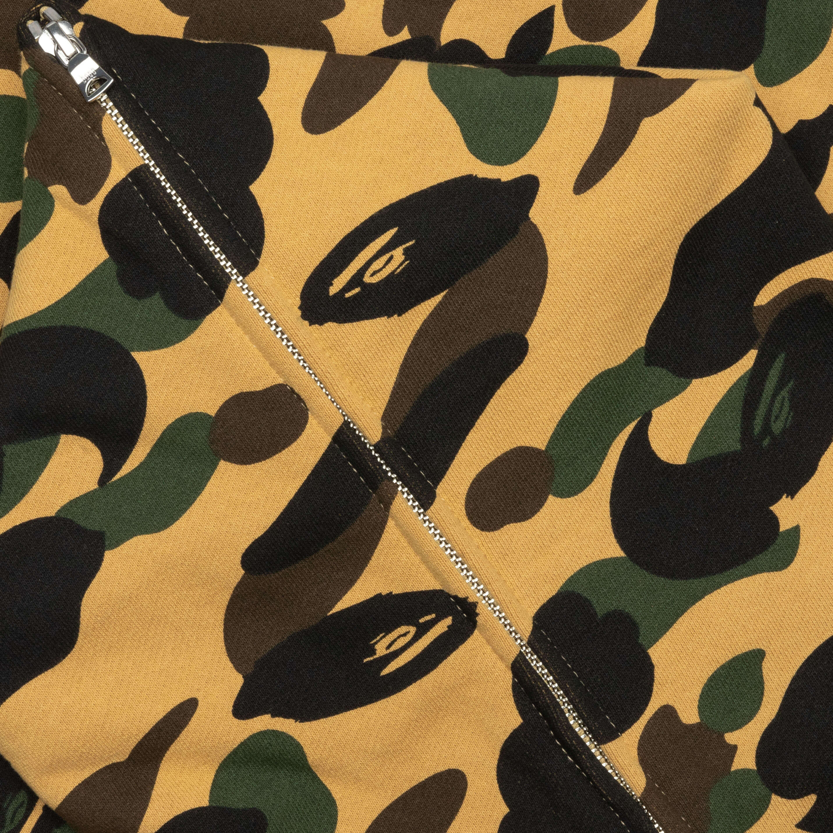 1st Camo Crazy College Full Zip Hoodie Yellow