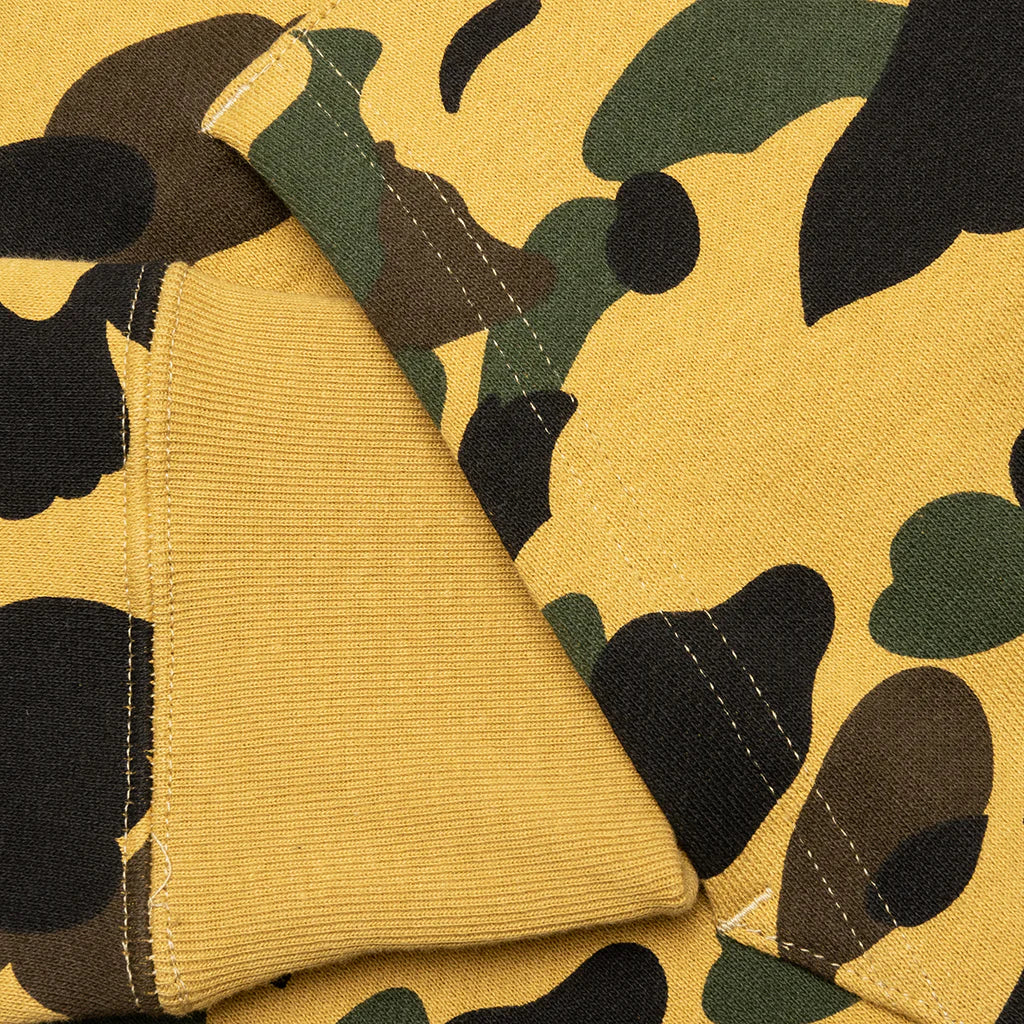 1st Camo 2nd Shark Full Zip Hoodie Yellow