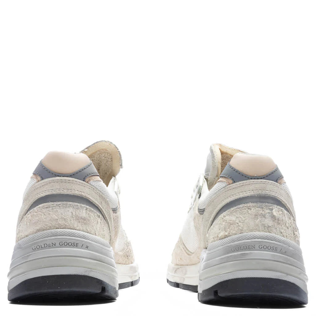 Running Dad Net Sneakers White Silver