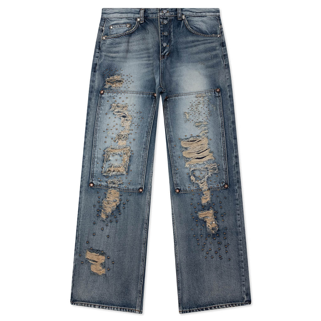 Vintage Double Knee Pants Blue