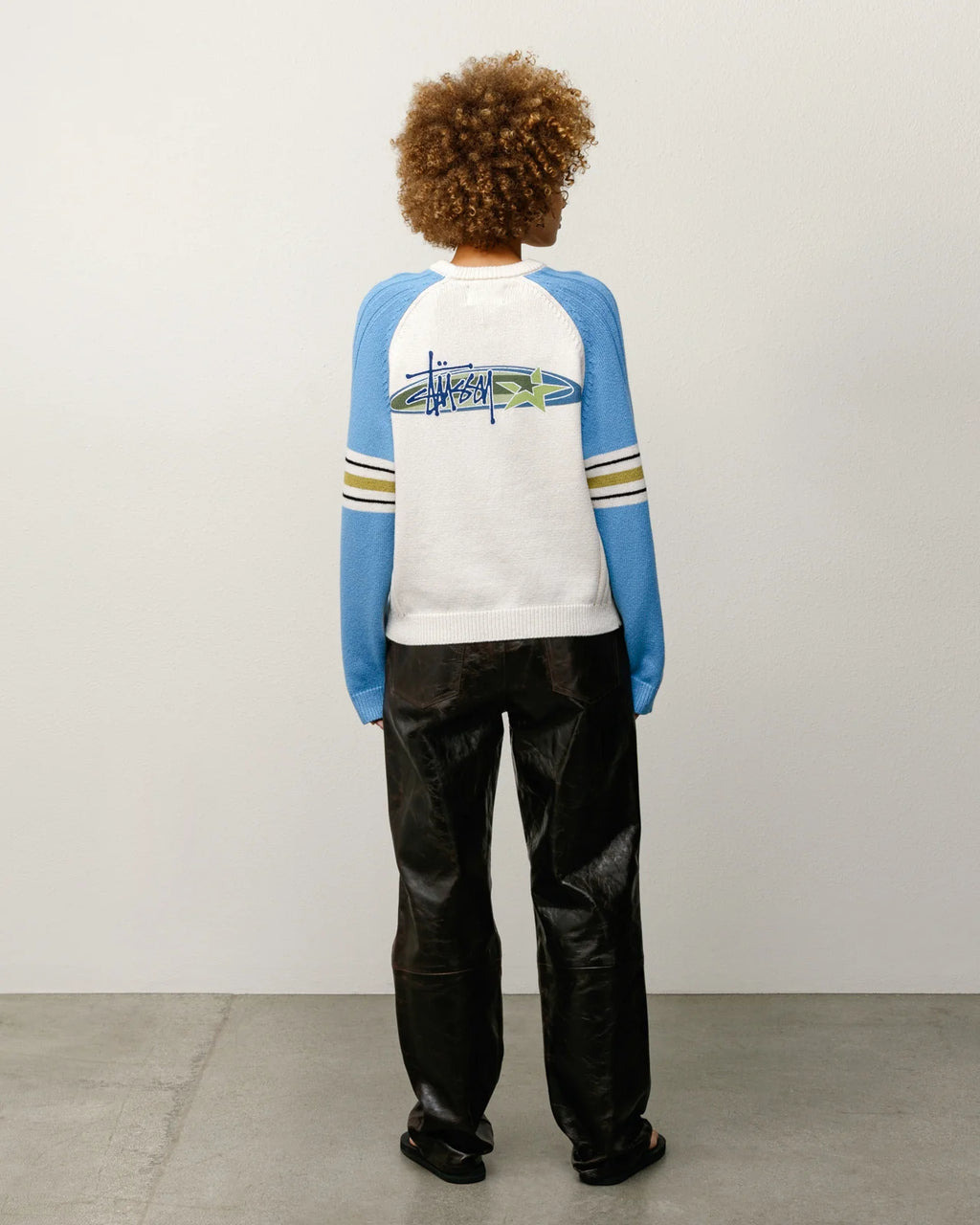STRIPE RAGLAN CREW