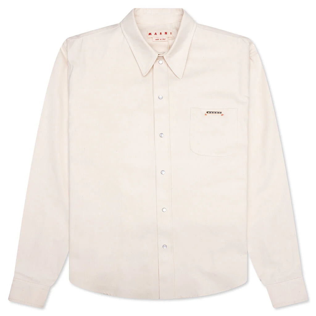 Cream Denim Shirt with Trunakaroo Plaque Bone
