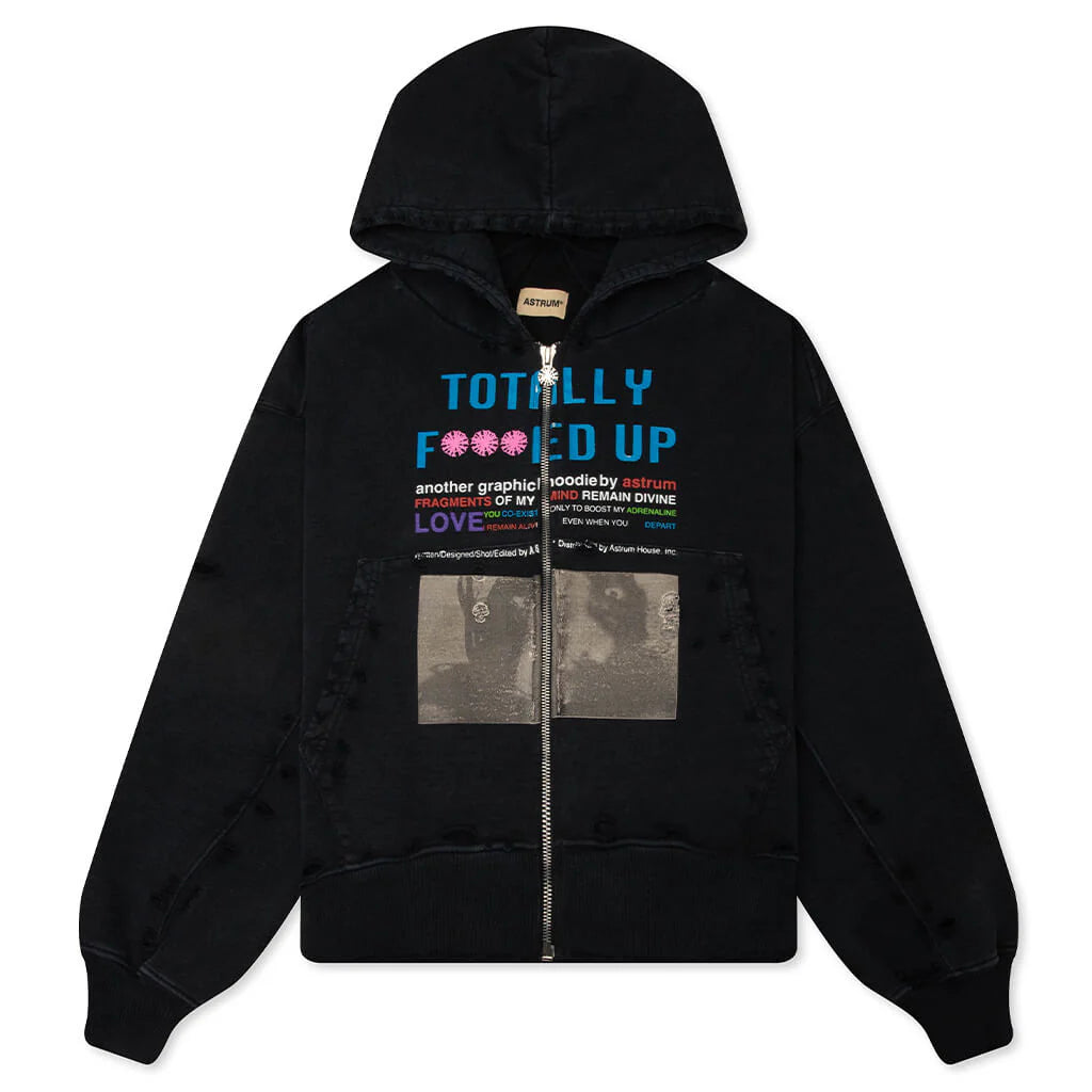 TFU Zip Hoodie Black