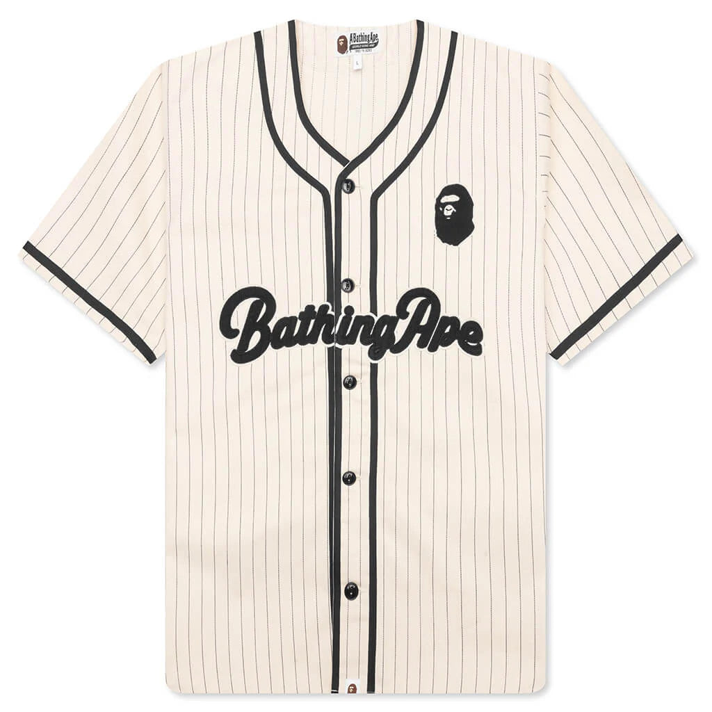 A Bathing Ape Baseball Shirt Ivory