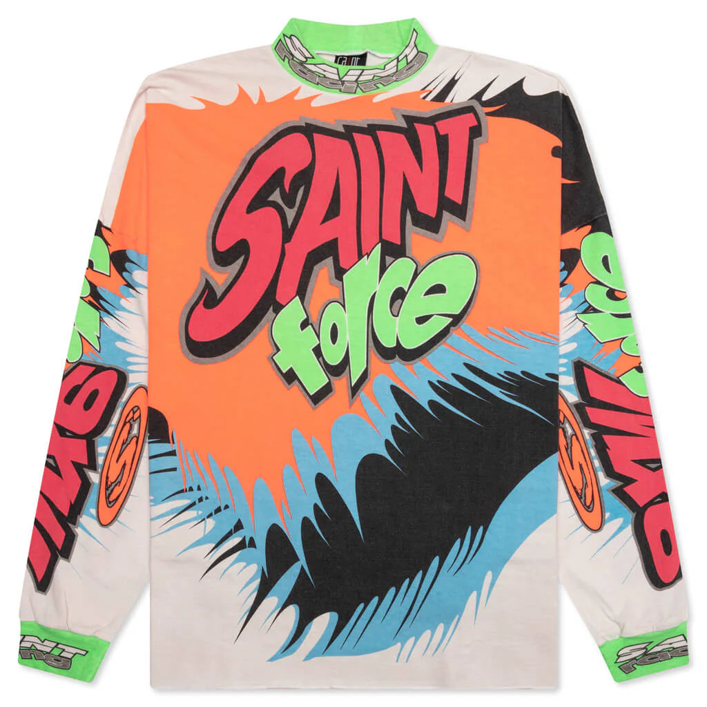 Saint Racing L S Tee White