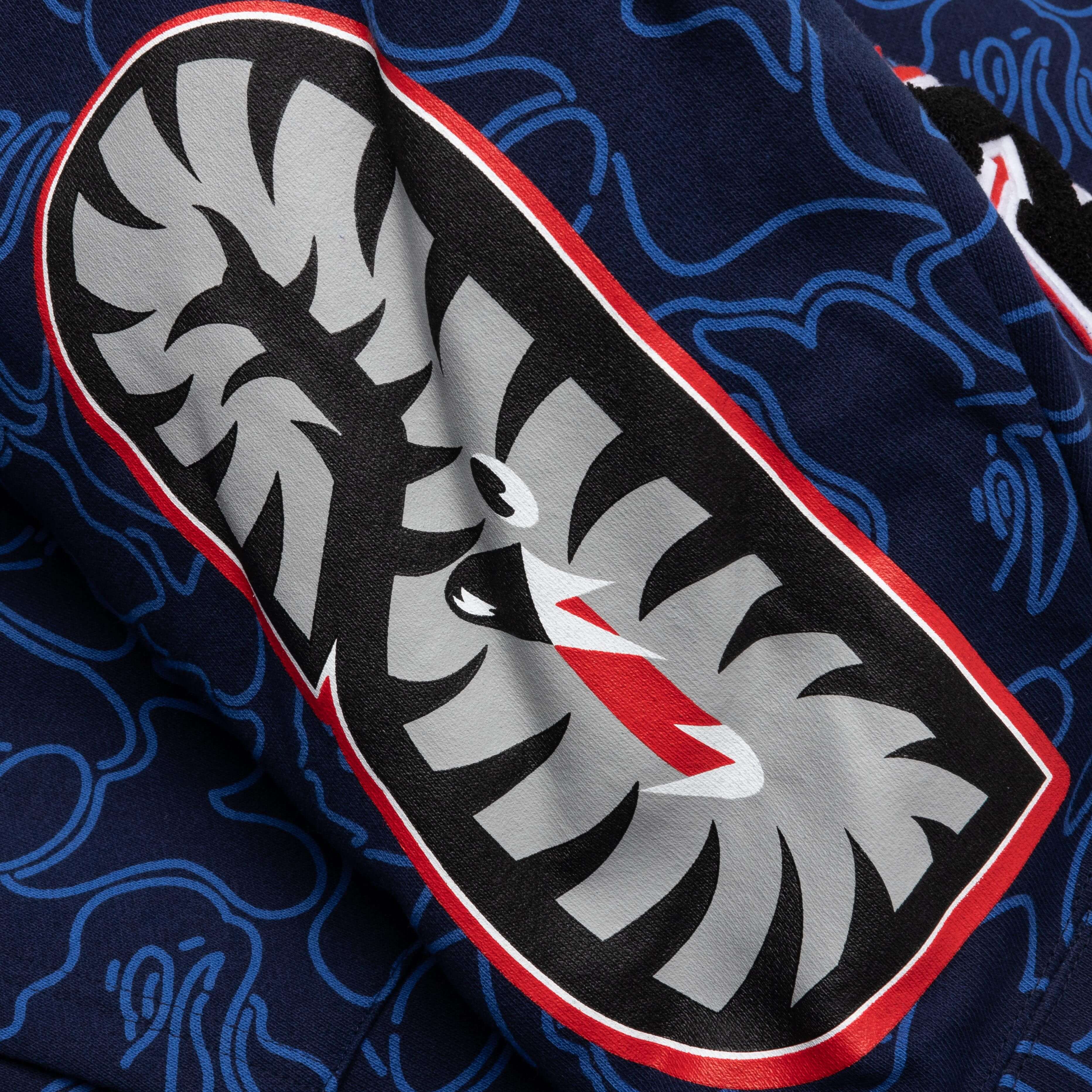 Bape 30th Anniversary Line Camo Shark Full Zip Hoodie Navy