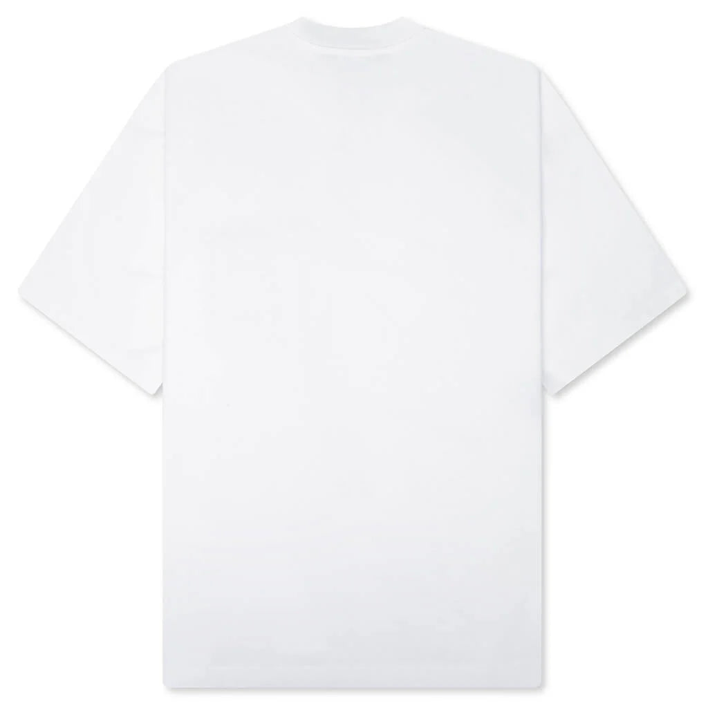 Contrast Pocket T Shirt Lily White