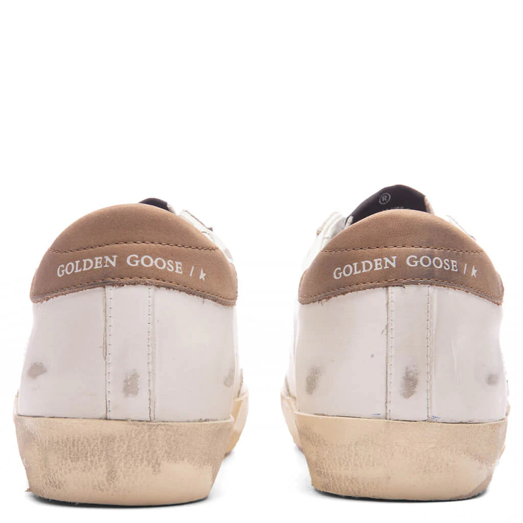 Womens Super Star Sneakers White Beige Brown Leo Brown