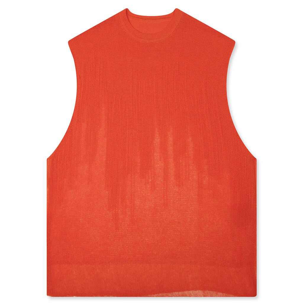 Brush Close Up Knit Sweater Vest Florence Orange