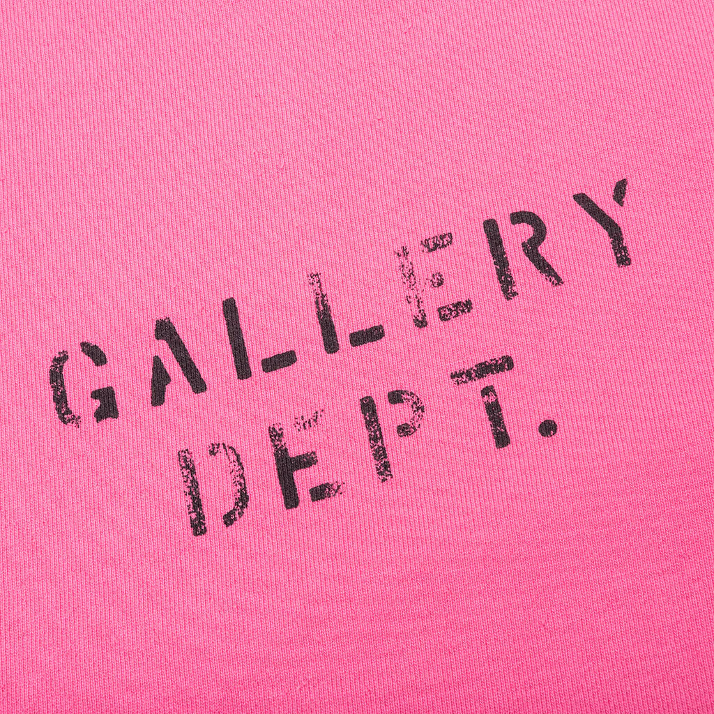 Dept Logo Hoodie Fluorescent Pink
