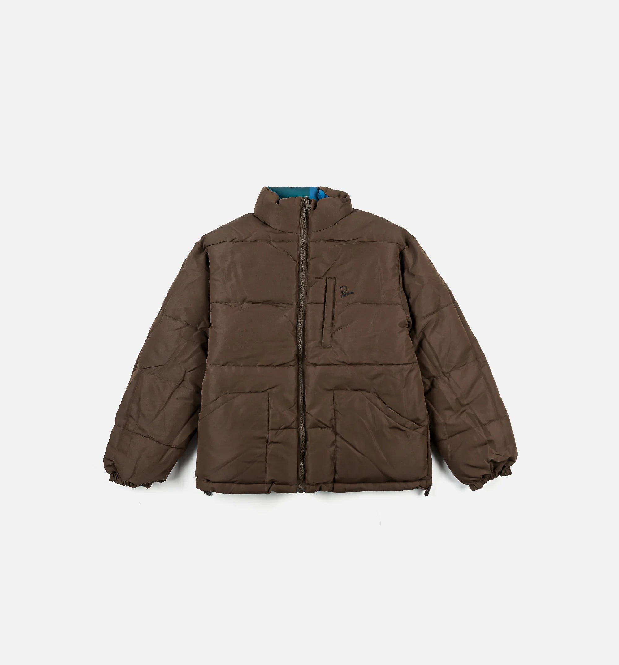 Protect The Sun Reversible Puffer Mens Jacket Purple Blue