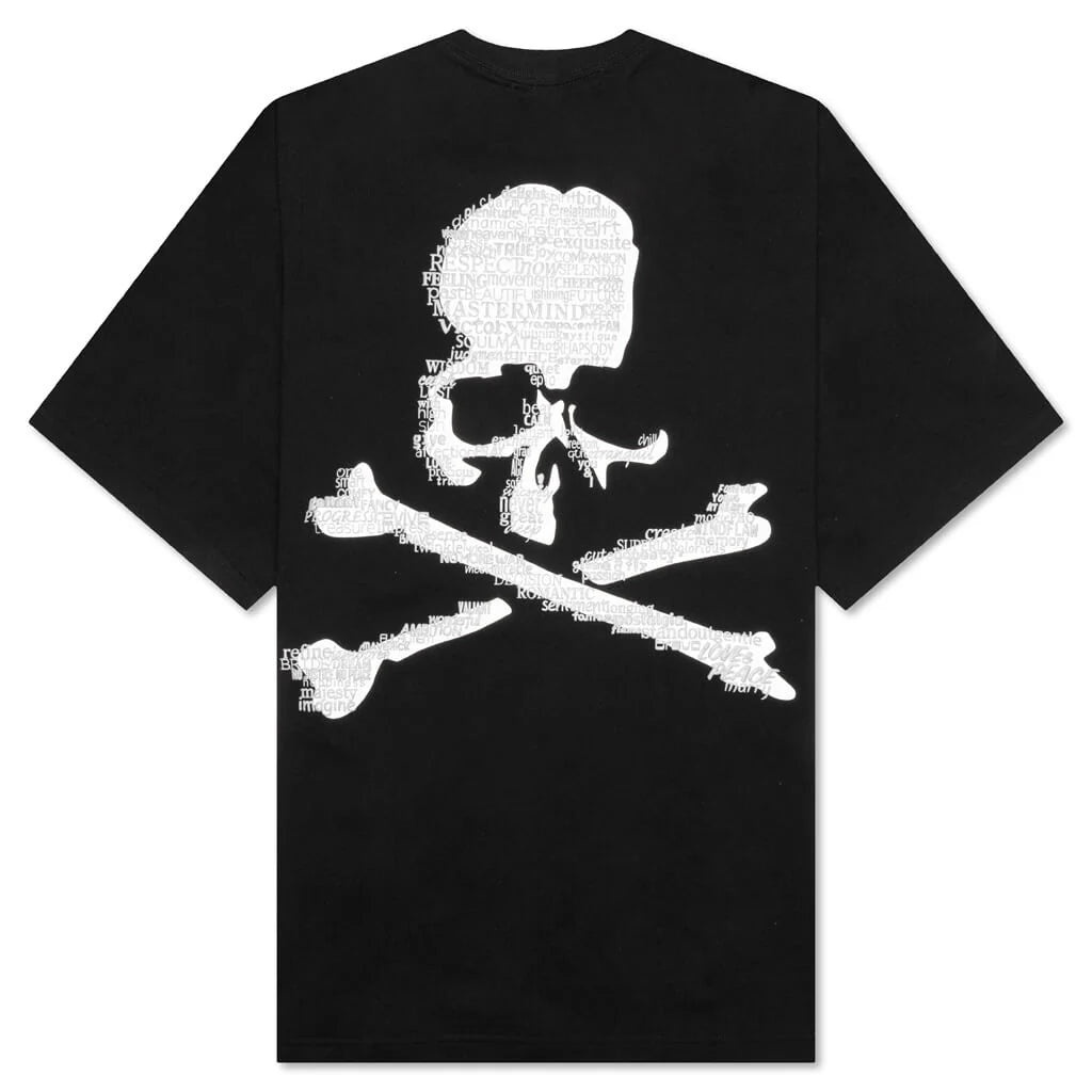 Word Skull T Shirt Black