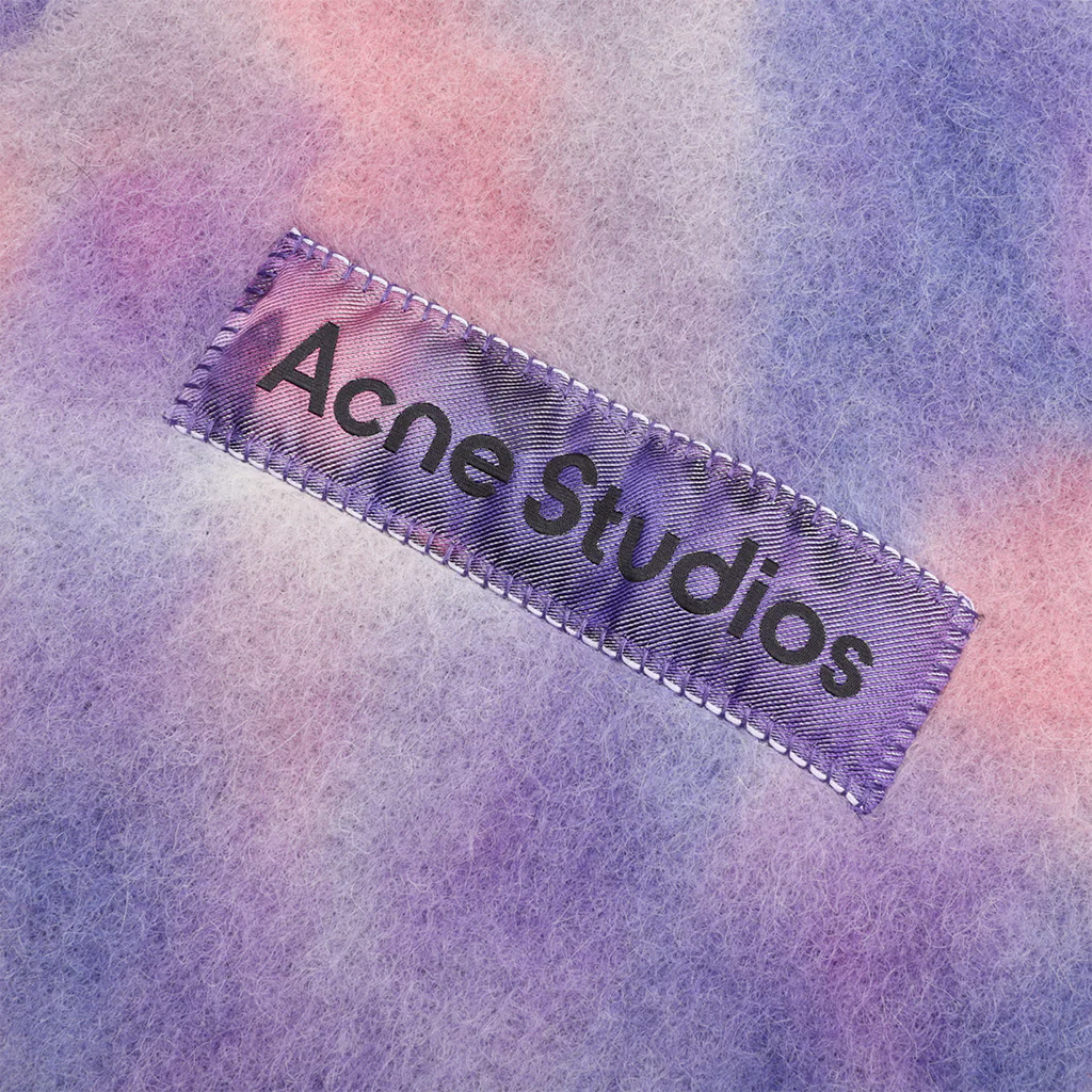 Tie Dye Alpaca Wool Scarf Lilac