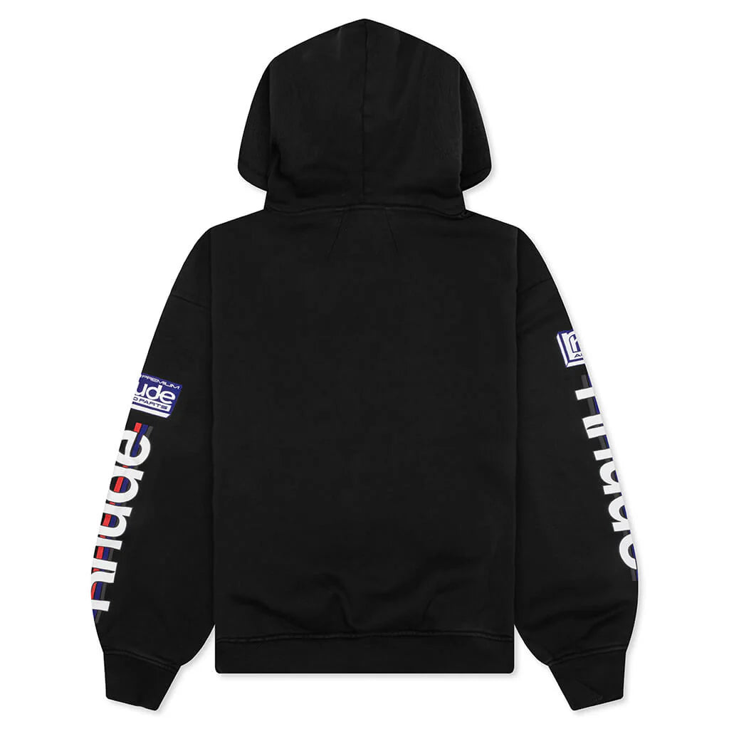 Petrol Patch Hoodie Vintage Black
