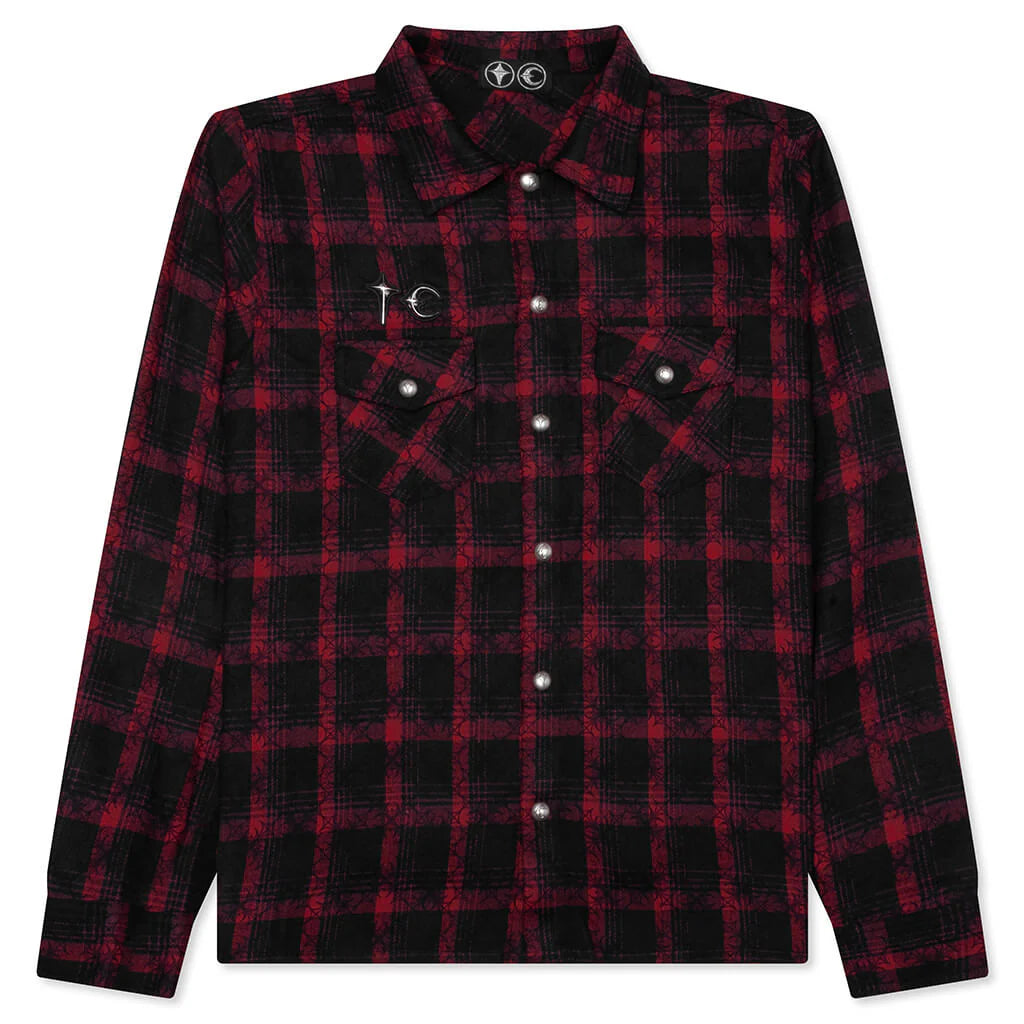 All Over Pattern Shirt Red