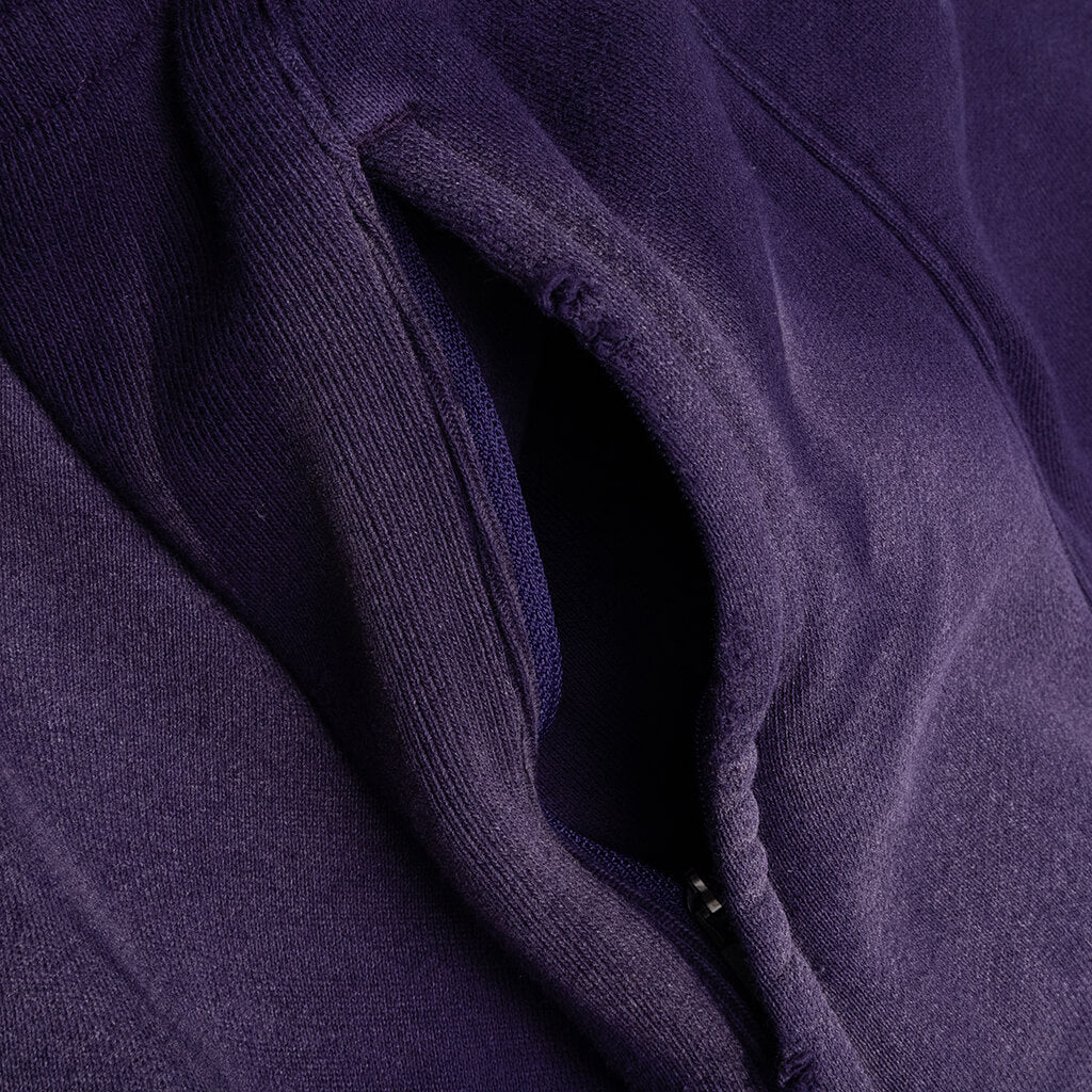 Cotton French Terry Deconstructed Sweatpant Purple
